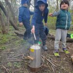 sos RV making a kelly kettle fire